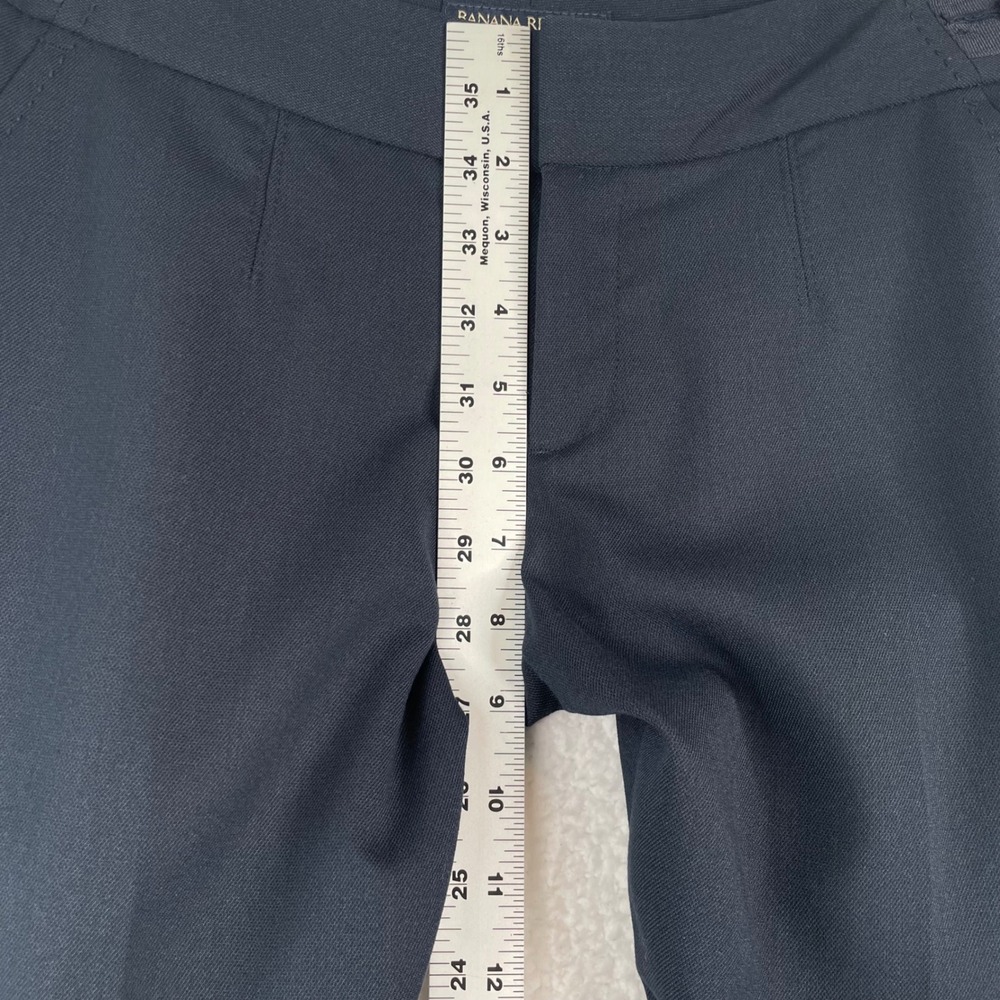 Banana Republic Jackson Fit Navy Blue Dress Pants Womens 0 Bootcut Mid Rise Work - Picture 8 of 13